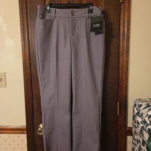 Lee Women's Boulder Gray Trousers Reg Fit Straight Leg Mid Rise
